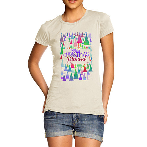 Personalised Christmas Trees Pattern Women's T-Shirt 