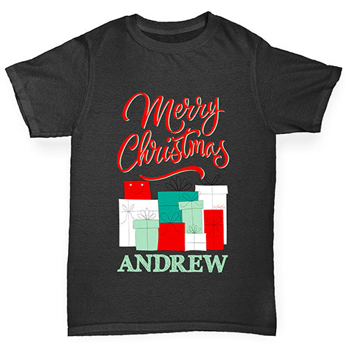 Personalised Christmas Presents Pile Boy's T-Shirt