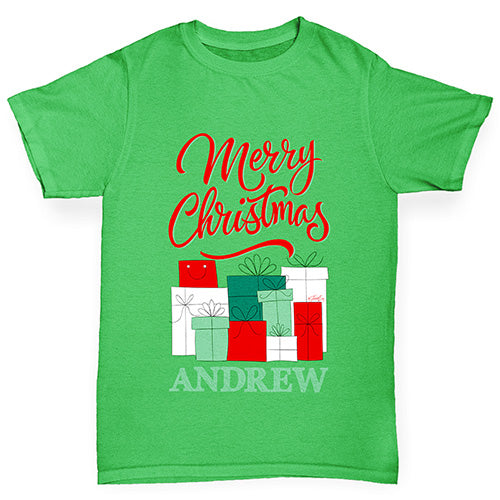 Personalised Christmas Presents Pile Boy's T-Shirt