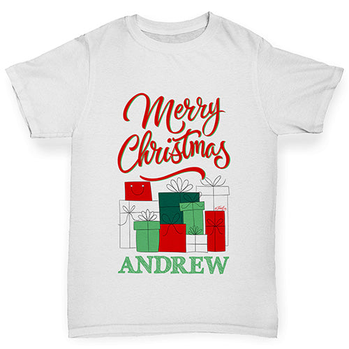 Personalised Christmas Presents Pile Boy's T-Shirt