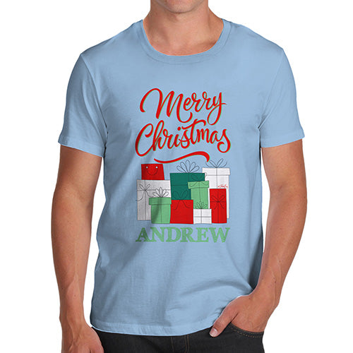 Personalised Christmas Presents Pile Men's T-Shirt