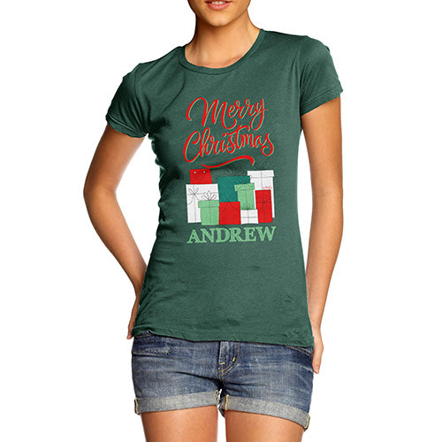 Personalised Christmas Presents Pile Women's T-Shirt 