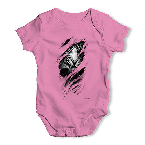 Ripped Tiger Baby Unisex Baby Grow Bodysuit