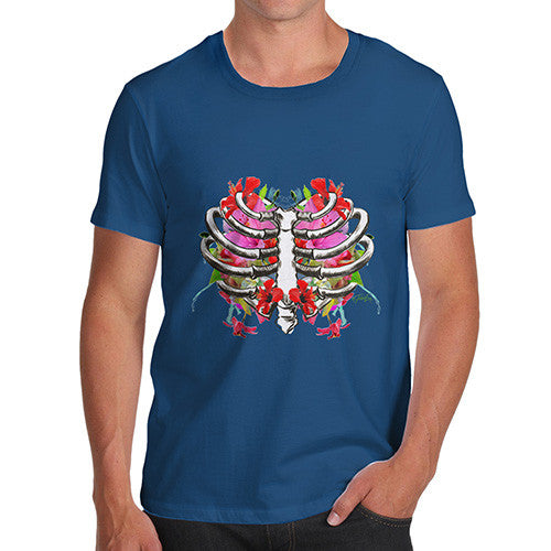 Floral Heart Ribcage Men's T-Shirt