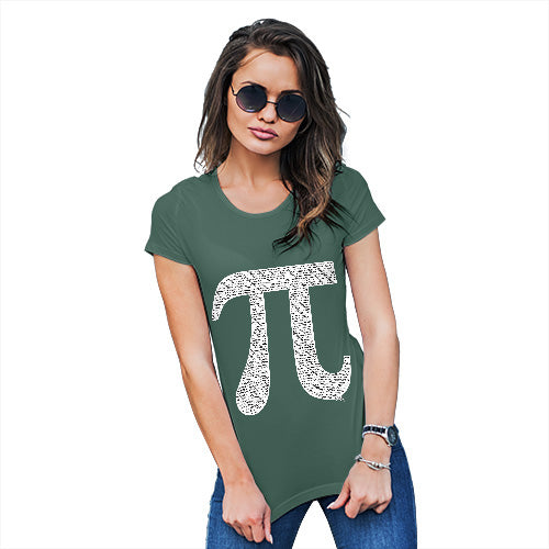 Pi Numbers in the Shape of Pi Women's T-Shirt 