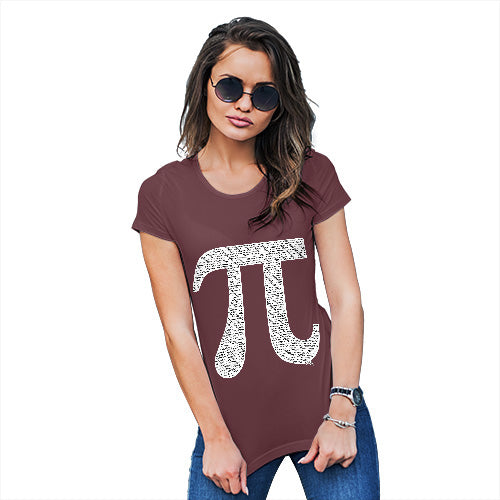 Pi Numbers in the Shape of Pi Women's T-Shirt 