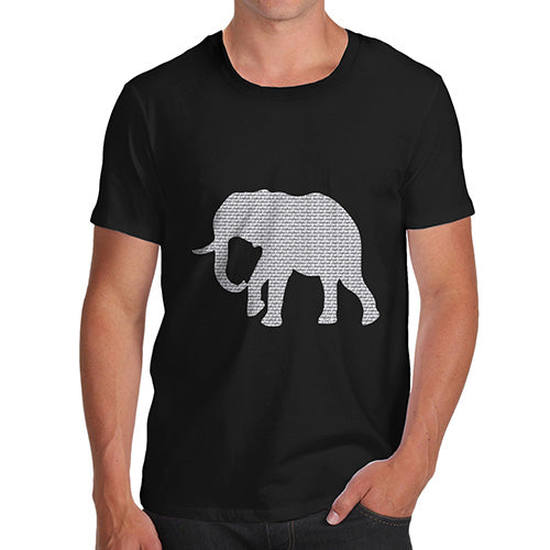 Elephant Word in Elephant Shape Men's T-Shirt