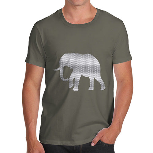 Elephant Word in Elephant Shape Men's T-Shirt