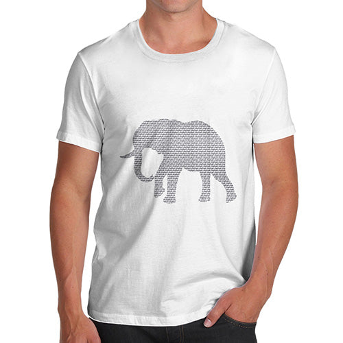 Elephant Word in Elephant Shape Men's T-Shirt