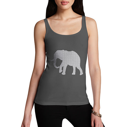 Elephant Word in Elephant Shape Women's Tank Top