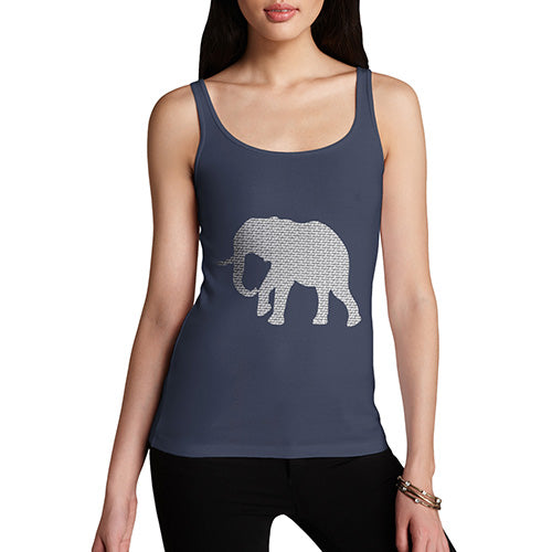 Elephant Word in Elephant Shape Women's Tank Top