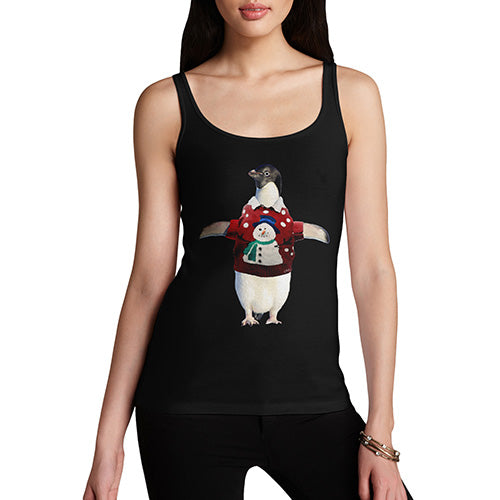 Penguin Christmas Jumper Women's Tank Top