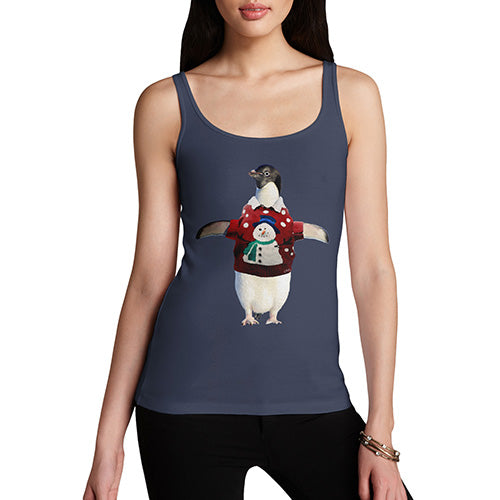 Penguin Christmas Jumper Women's Tank Top