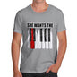 She Wants the D Keyboard Men's T-Shirt