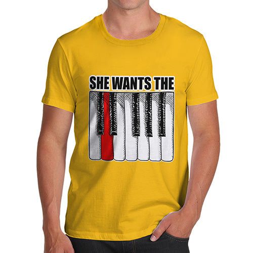 She Wants the D Keyboard Men's T-Shirt