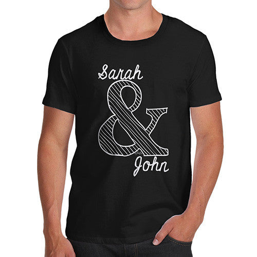 Personalised Valentines Wedding Ampersand Men's T-Shirt