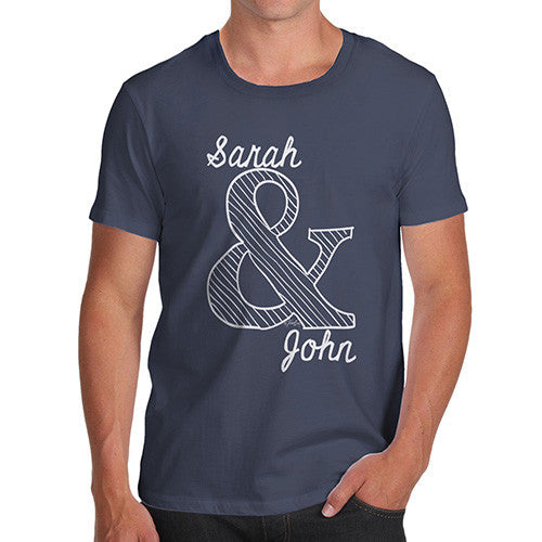 Personalised Valentines Wedding Ampersand Men's T-Shirt