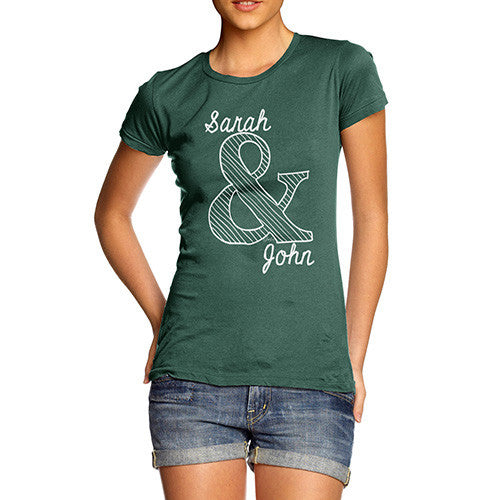 Personalised Valentines Wedding Ampersand Women's T-Shirt 