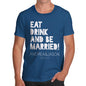 Personalised Eat Drink And Be Married Men's T-Shirt