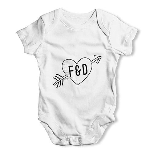 Personalised Cupid Heart Baby Unisex Baby Grow Bodysuit