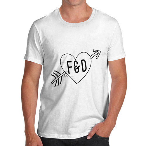 Personalised Cupid Heart Men's T-Shirt