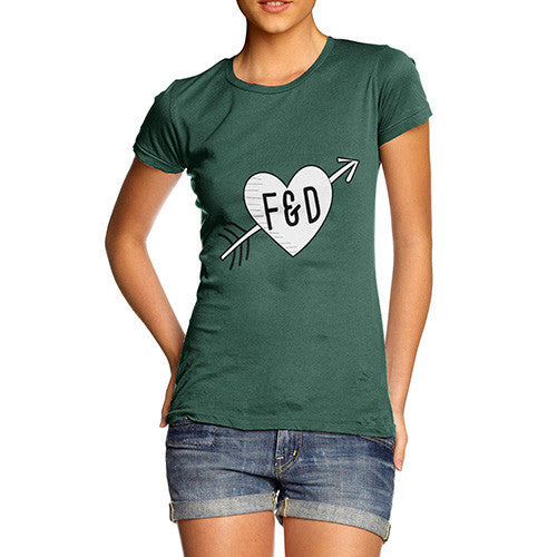 Personalised Cupid Heart Women's T-Shirt 