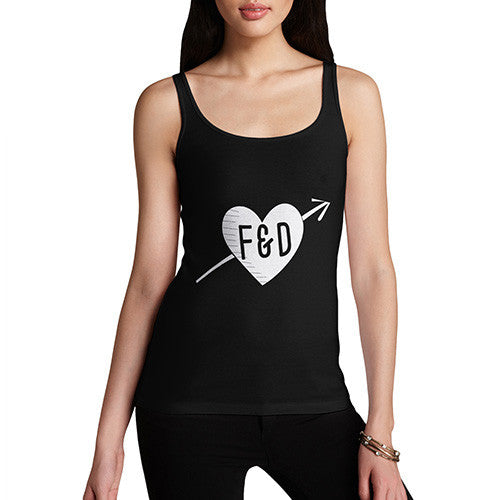 Personalised Cupid Heart Women's Tank Top