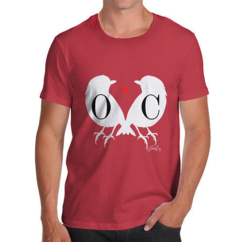 Personalised Love Birds Silhouettes Men's T-Shirt