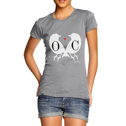 Personalised Love Birds Silhouettes Women's T-Shirt 