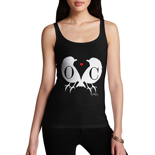 Personalised Love Birds Silhouettes Women's Tank Top