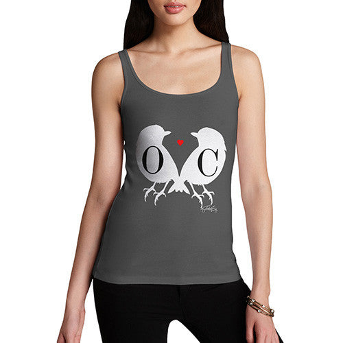 Personalised Love Birds Silhouettes Women's Tank Top