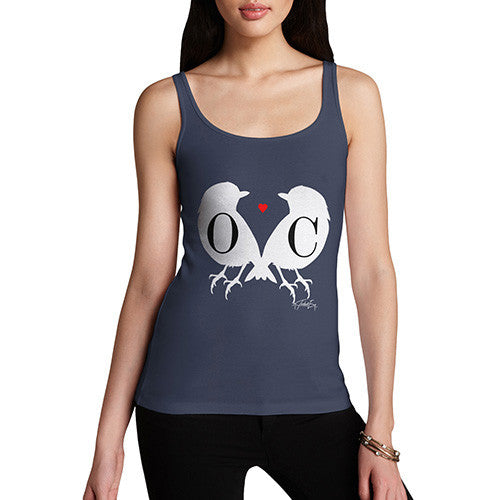 Personalised Love Birds Silhouettes Women's Tank Top