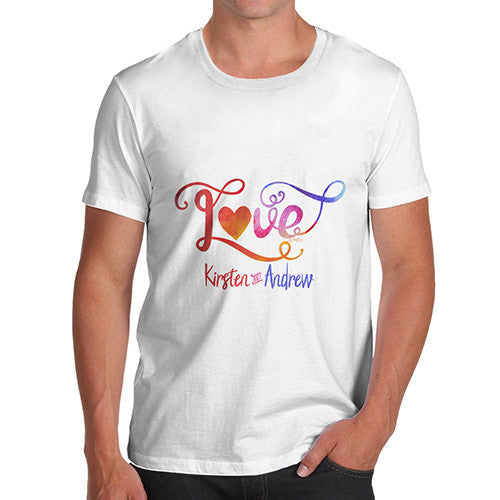 Personalised Tie Dye Love Men's T-Shirt