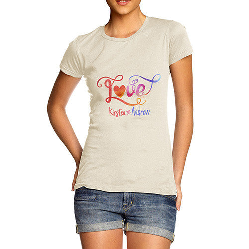 Personalised Tie Dye Love Women's T-Shirt 