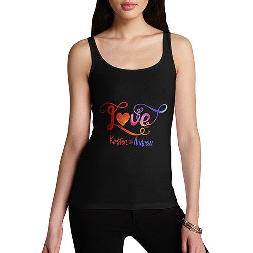 Personalised Tie Dye Love Women's Tank Top