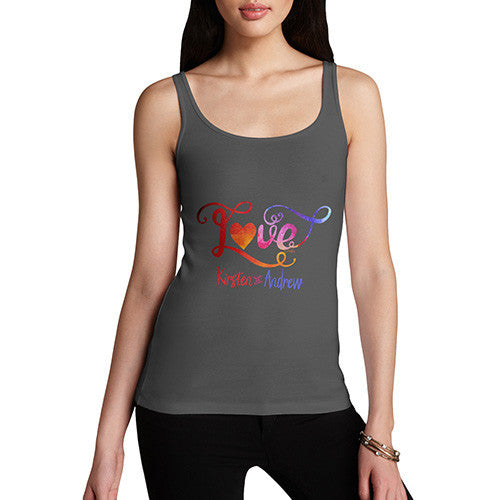 Personalised Tie Dye Love Women's Tank Top