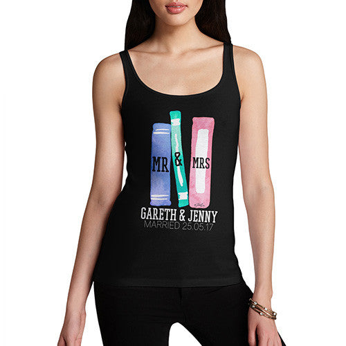 Personalised Mr & Mrs Books Women's Tank Top