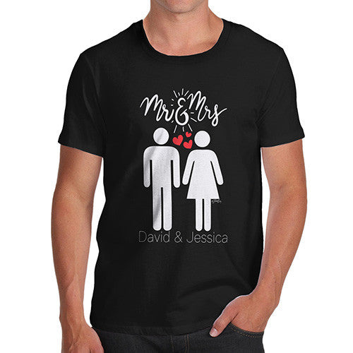 Personalised Mr & Mrs Symbols Men's T-Shirt