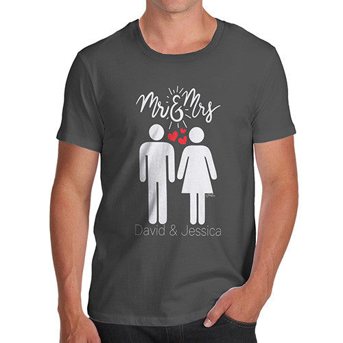 Personalised Mr & Mrs Symbols Men's T-Shirt