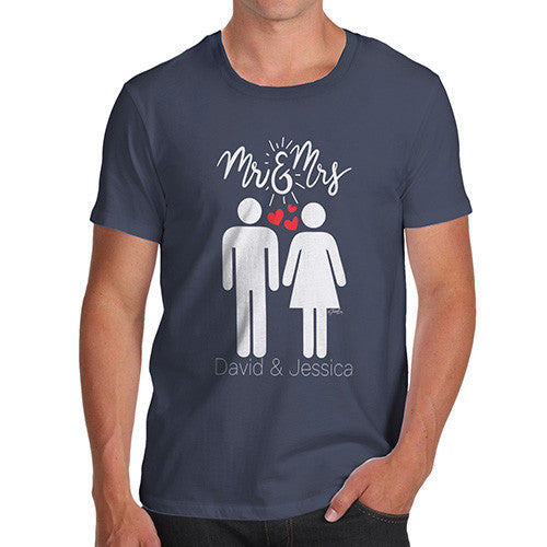 Personalised Mr & Mrs Symbols Men's T-Shirt