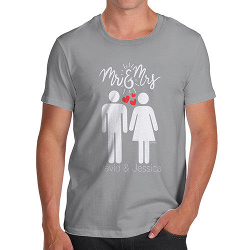 Personalised Mr & Mrs Symbols Men's T-Shirt