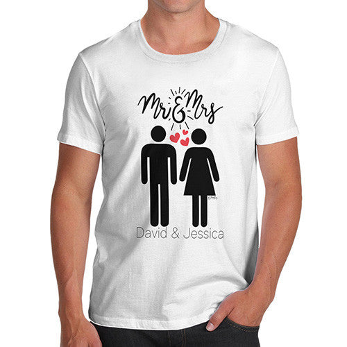 Personalised Mr & Mrs Symbols Men's T-Shirt