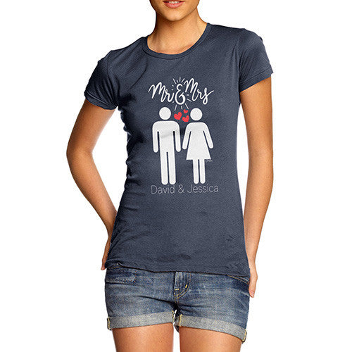 Personalised Mr & Mrs Symbols Women's T-Shirt 