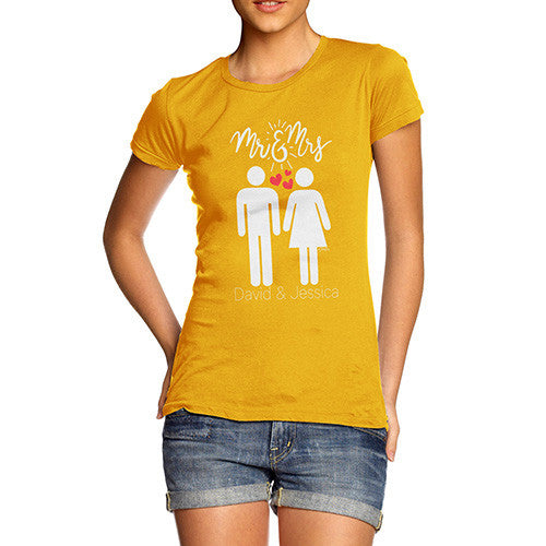 Personalised Mr & Mrs Symbols Women's T-Shirt 