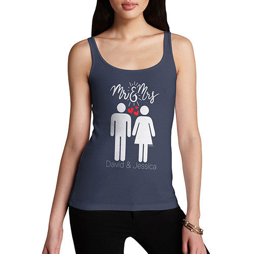 Personalised Mr & Mrs Symbols Women's Tank Top