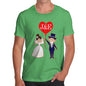 Personalised Wedding Heart Balloon Men's T-Shirt