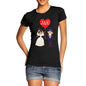 Personalised Wedding Heart Balloon Women's T-Shirt 