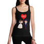 Personalised Wedding Heart Balloon Women's Tank Top