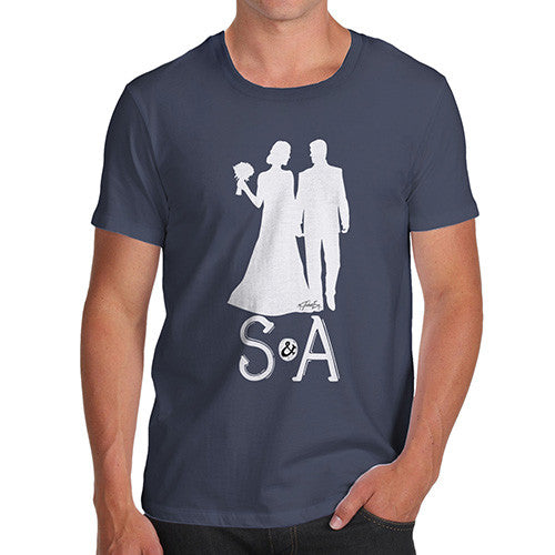 Personalised Wedding Silhouette Men's T-Shirt