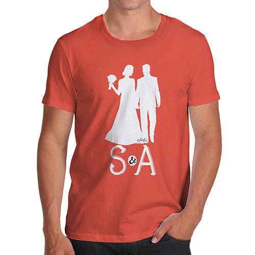 Personalised Wedding Silhouette Men's T-Shirt